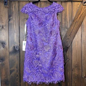 JJ's House Sheath Lace Overlay Dress